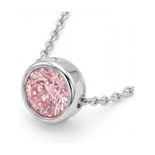 Afbeelding in Gallery-weergave laden, Collier met roze diamant 2,5 karaat rond
