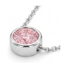 Afbeelding in Gallery-weergave laden, Collier met roze diamant 2,5 karaat rond
