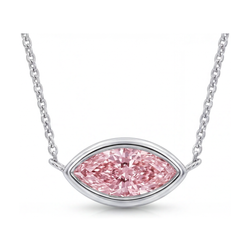 Collier met roze diamant van 2 karaat, marquise