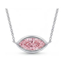 Afbeelding in Gallery-weergave laden, Collier met roze diamant van 2 karaat, marquise
