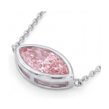 Afbeelding in Gallery-weergave laden, Collier met roze diamant van 2 karaat, marquise

