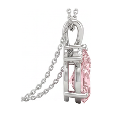 Afbeelding in Gallery-weergave laden, Collier met roze diamant van 3,15 karaat, hanger met peervormig accent op het hangoog

