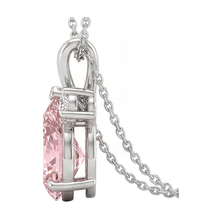 Afbeelding in Gallery-weergave laden, Collier met roze diamant van 3,15 karaat, hanger met peervormig accent op het hangoog

