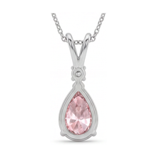 Afbeelding in Gallery-weergave laden, Collier met peervormige roze diamant van 3,15 karaat
