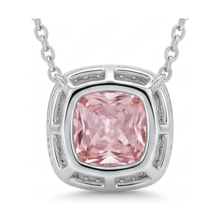 Afbeelding in Gallery-weergave laden, Collier met roze diamant, 3,5 karaat, kussenslijpsel
