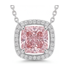 Afbeelding in Gallery-weergave laden, Collier met roze diamant, 3,5 karaat, kussenslijpsel
