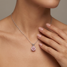 Afbeelding in Gallery-weergave laden, Roze diamanten collier 3,5 karaat rond
