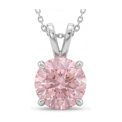Roze diamanten collier 3,5 karaat rond