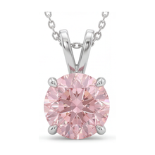 Afbeelding in Gallery-weergave laden, Roze diamanten collier 3,5 karaat rond
