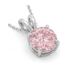 Afbeelding in Gallery-weergave laden, Roze diamanten collier 3,5 karaat rond
