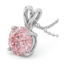 Afbeelding in Gallery-weergave laden, Roze diamanten collier 3,5 karaat rond

