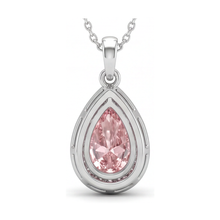 Afbeelding in Gallery-weergave laden, Collier met peervormige roze diamant, 3,6 karaat
