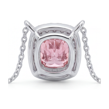 Afbeelding in Gallery-weergave laden, Roze diamanten collier 3 karaat kussengeslepen
