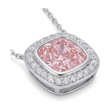Afbeelding in Gallery-weergave laden, Roze diamanten hanger 4,6 karaat kussenslijpsel
