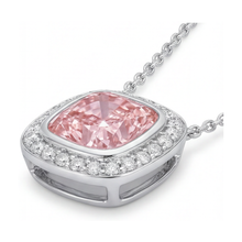 Afbeelding in Gallery-weergave laden, Roze diamanten hanger 4,6 karaat kussenslijpsel
