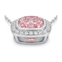 Afbeelding in Gallery-weergave laden, Roze diamanten hanger 4,6 karaat kussenslijpsel
