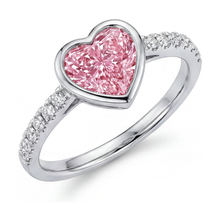 Afbeelding in Gallery-weergave laden, Ring met hartvormige roze diamant van 2,35 karaat
