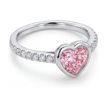 Afbeelding in Gallery-weergave laden, Ring met hartvormige roze diamant van 2,35 karaat
