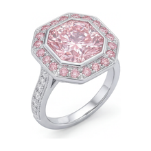 Afbeelding in Gallery-weergave laden, Ring met ronde roze diamant van 3,9 karaat
