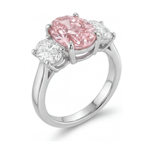 Afbeelding in Gallery-weergave laden, Roze diamanten ring 4,2 karaat ovaal
