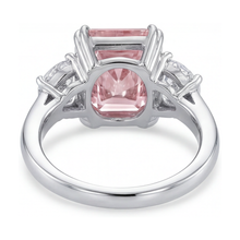 Afbeelding in Gallery-weergave laden, Roze diamanten ring 4,5 karaat radiant geslepen
