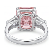 Afbeelding in Gallery-weergave laden, Ring met roze diamant 4,7 karaat radiant geslepen
