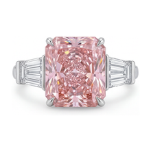 Afbeelding in Gallery-weergave laden, Ring met roze diamant 4,7 karaat radiant geslepen
