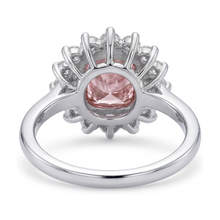 Afbeelding in Gallery-weergave laden, Roze diamanten ring van 4 karaat, kussenslijpvorm
