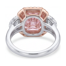 Afbeelding in Gallery-weergave laden, Roze diamanten ring 5,1 karaat radiant geslepen
