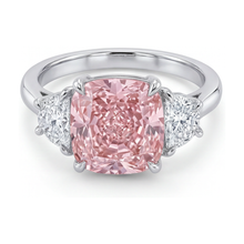 Afbeelding in Gallery-weergave laden, Ring met roze diamant van 5,2 karaat, kussenslijpsel
