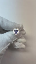 Video laden en afspelen in Gallery-weergave, 3 Karaat Blauwe Saffier Ring
