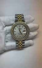 Video laden en afspelen in Gallery-weergave, Rolex Datumjust Horloge Dubbele Rij Diamanten rand Datumjust
