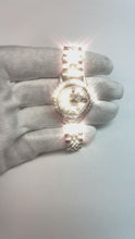 Video laden en afspelen in Gallery-weergave, Rolex Dames Datejust Horloge Roestvrij Staal Natuurlijke Aarde Gemijnde Diamant Wijzerplaat Lunette
