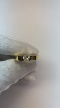 Video laden en afspelen in Gallery-weergave, Princess Cut Echt Diamond Tension Set Herenring 0,75 Karaat Geel Goud

