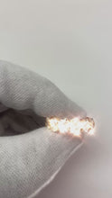 Video laden en afspelen in Gallery-weergave, Ovale Diamant 10.50 Ct Roségoud Eternity Ring Natuurlijke Diamanten Sieraden
