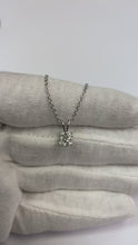 Video laden en afspelen in Gallery-weergave, 1 karaat diamanten solitaire hanger wit goud 14K rond
