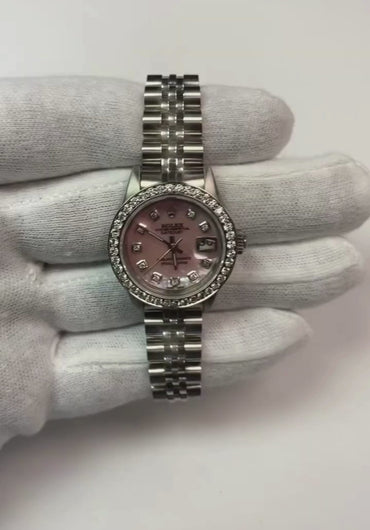 Parelmoer wijzerplaat Diamanten rand Rolex