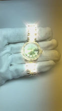 Video laden en afspelen in Gallery-weergave, Rolex Dames Datejust 26 mm Olijfgroene Diamanten Wijzerplaat Tweekleurig Horloge
