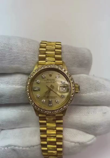 Champagne diamanten wijzerplaat Rand Rolex