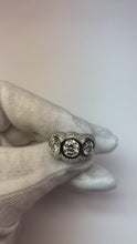 Video laden en afspelen in Gallery-weergave, Echt Diamond Old Miner Anniversary Ring 3 Karaats Bezel Set Dames Gouden Sieraden
