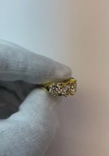 Video laden en afspelen in Gallery-weergave, Jubileumband ronde oude mijnwerker diamant 5 stenen sieraden 5 karaat
