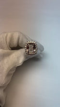 Video laden en afspelen in Gallery-weergave, 14K roségouden Morganite en diamanten ring van 10,25 ct nieuw
