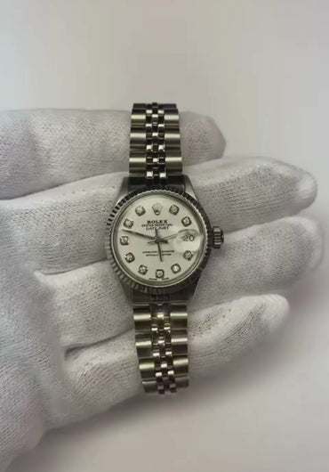 witte diamant wijzerplaat Rolex