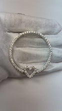 Video laden en afspelen in Gallery-weergave, 0,83 Ct Briljant Geslepen Echt Diamanten Cirkel Hanger Ketting Wit Goud 14K
