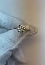 Video laden en afspelen in Gallery-weergave, Pave Diamond Engagement Ring 3.75 karaat vrouwen 14K witgouden sieraden

