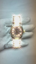 Video laden en afspelen in Gallery-weergave, Rolex Datejust 36 mm roze parelmoer Natuurlijke echte diamant ( niet in het laboratorium gekweekt )en wijzerplaat two tone horloge
