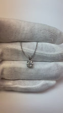 Video laden en afspelen in Gallery-weergave, 1 karaat solitaire diamanten halsketting hanger 14K geel goud
