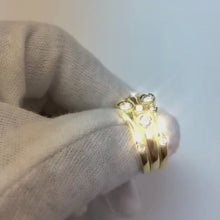 Video laden en afspelen in Gallery-weergave, Diamanten Fancy Ring 1.10 Karaat 14K Witte Herensieraden Nieuw
