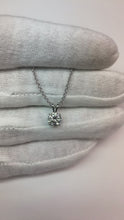 Video laden en afspelen in Gallery-weergave, 1 karaat diamanten solitaire hanger wit goud 14K rond
