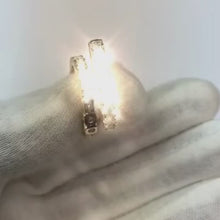 Video laden en afspelen in Gallery-weergave, 4,75 ct briljant geslepen diamanten hoepel oorbellen goud wit 14K sieraden
